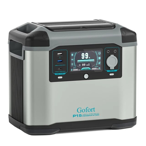 GOFORT 2000W/1500W Portable Power Station Solar Generator for Home Outdoor CPAP RV Camping Fishing Emergency Battery Backup