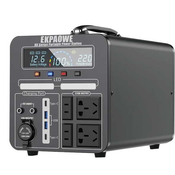 2160Wh Portable Power Station 2000W Output Solar Generator 220V Power Bank Two Way Fast Charge EU Plug Pure Sine Wave