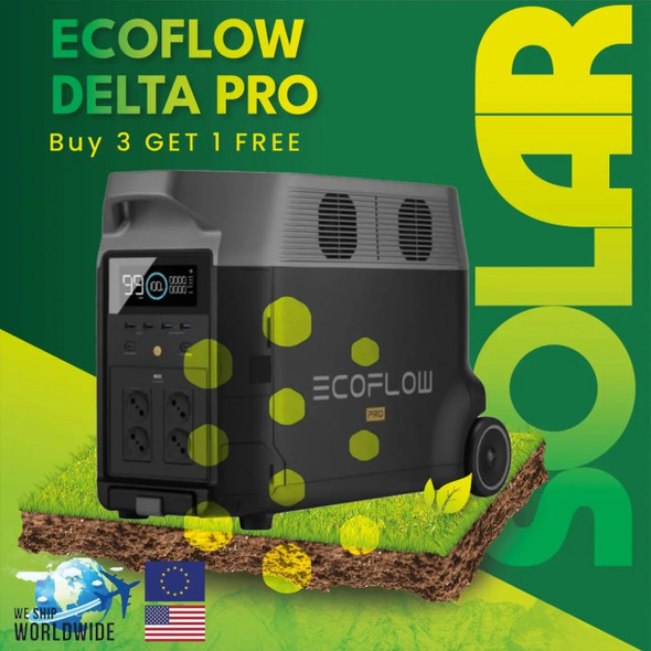 EcoFlow DELTA Pro Portable Power Station 3600W 3600Wh Lifepo4 Battery for Capming Home Backup