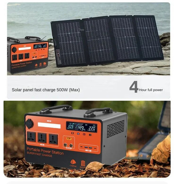 ZKON Portable Power Station 1800w 1560Wh 220v Solar Generator LiFePO4 Battery Pure Sine Wave AC Outlet For Outdoor Camping