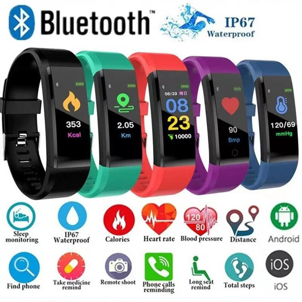 Smartwatches Men 115plus Blood Pressure Waterproof Smart Watch Women Heart Rate Monitor Fitness Tracker Kid Sports Bracelet Pro