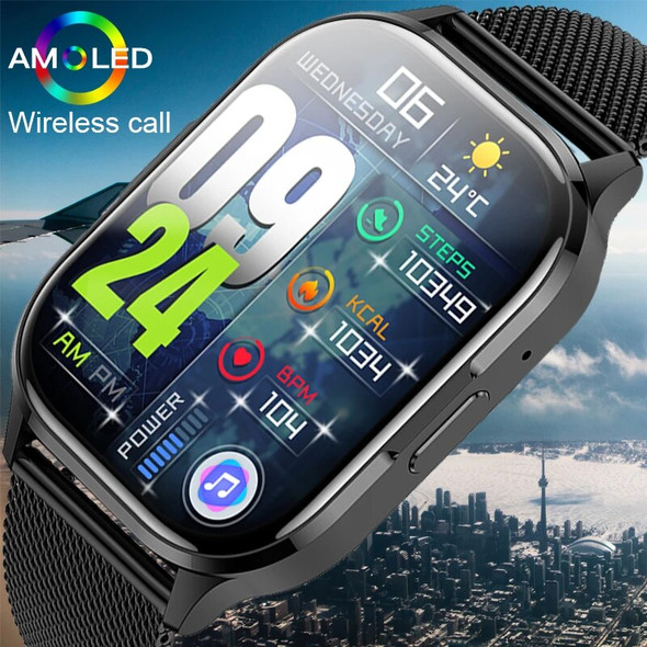 New Original AMOLED Smart Watch Bluetooth Call Watch 2.01Inch HD Alway On Display Fitness Tracker Sport Smartwatch for Men Women New Original AMOLED Smart Watch Bluetooth Call Watch 2.01Inch HD Alway On Display Fitness Tracker Sport Smartwatch for Men Women