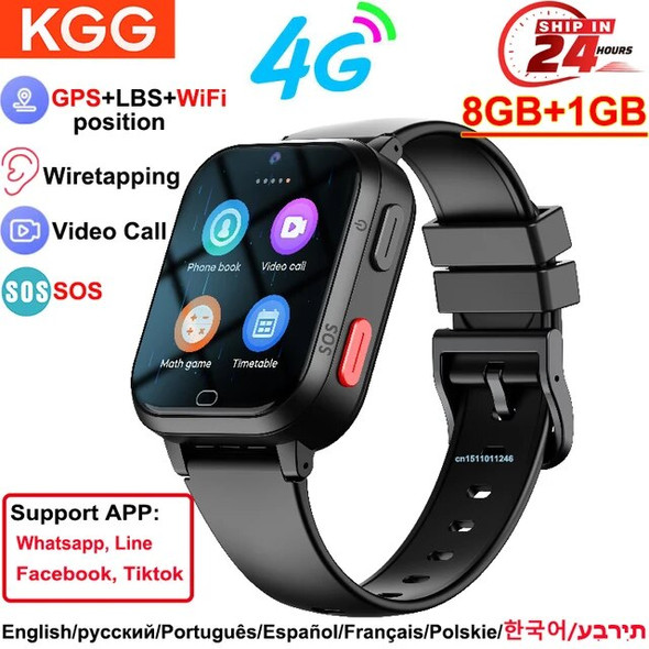 ROM 8GB 4G Kids Smart Watch GPS WiFi Position Video Call Phone Android Watch Children Smartwatch Call Back Monitor Alarm Clock