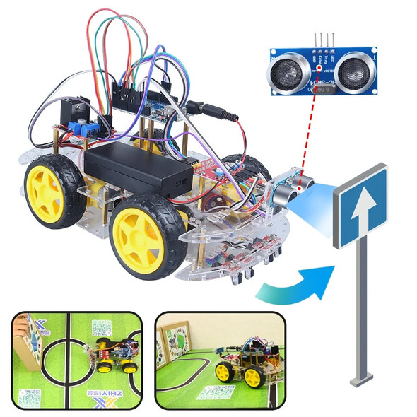 Smart Robot for Arduino Coding Robot Programmable Automation Equipment Kit Robotic Electronic Kit Education Complete Sets