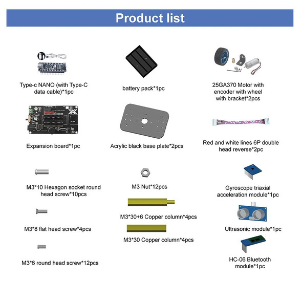 Best Selling Smart Electronics Automation Kits for Arduino Programming Self-Balancing Kit Professional 2WD Balancing Robotic Kit