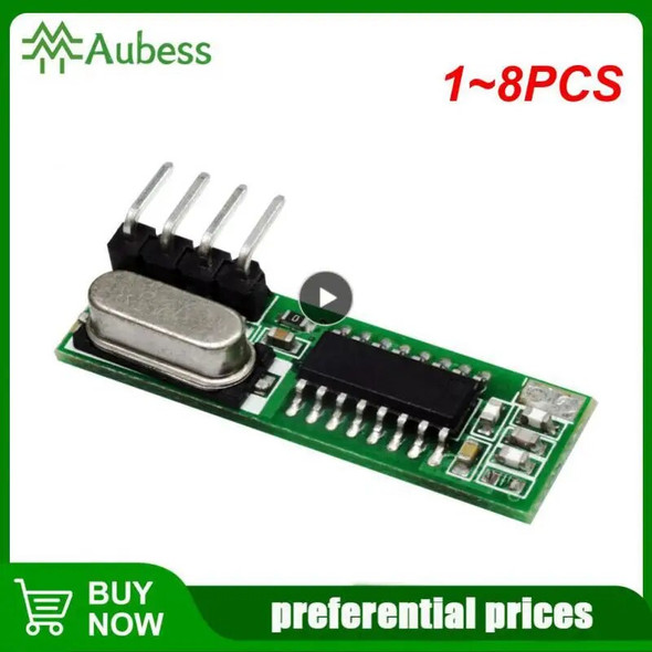 1~8PCS 433 Mhz Superheterodyne RF Receiver and Transmitter Module For Arduino Wireless Module Kit 433Mhz Remote Control