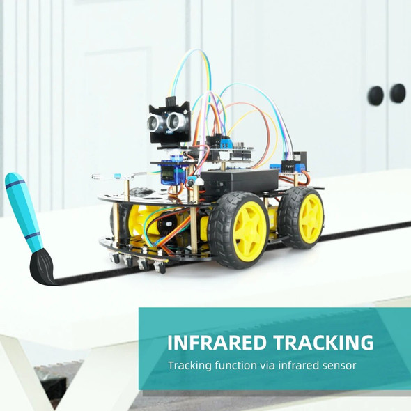 Automation Robot Car Kit for Arduino Programming DIY Smart Automation Car Set Fun Educational Project Coding Robot Set for Kids