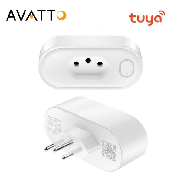 AVATTO Tuya Brazil Socket WiFi/Zigbee 16A/20A Smart Plug Power Monitor Outlets Voice Control Works With Alexa Google Home