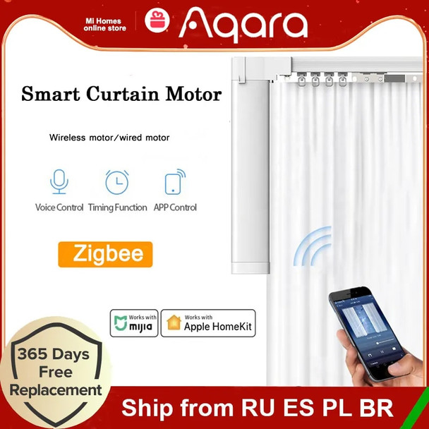 Aqara Smart Curtain Motor Track Controller Zigbee Wifi B1 Timing Setting Linkage Automatic Voice Remote Control Rail Mi Home APP