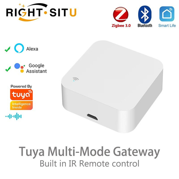 Tuya ZigBee/BLE multimode Gateway Hub +IR remote control Smart Home Bridge Smart Life APP Controller Works with Alexa Google