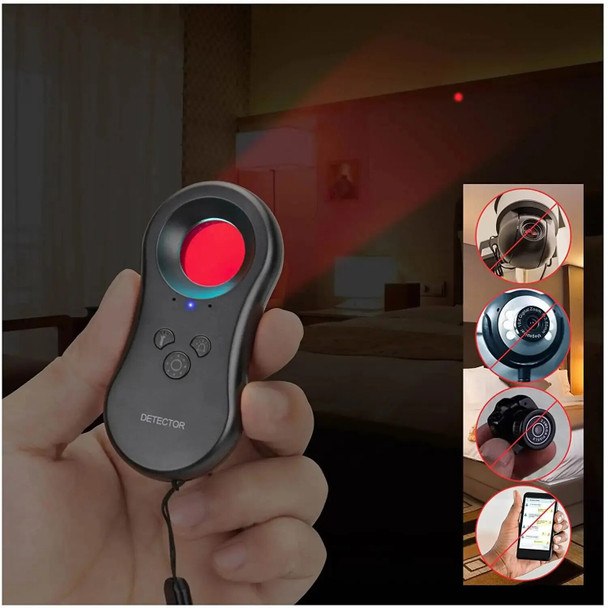 Anti-Spy Hidden Camera Detector Portable Infrared Detection Security Protection for Hotel Locker Room Public Bathroom