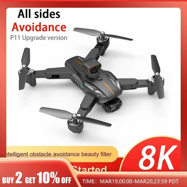 P11 Pro Drone GPS Automatic Return 8K Aerial Photography UAV Four Sided Obstacle Avoidance Remote Control Toy Aircraft