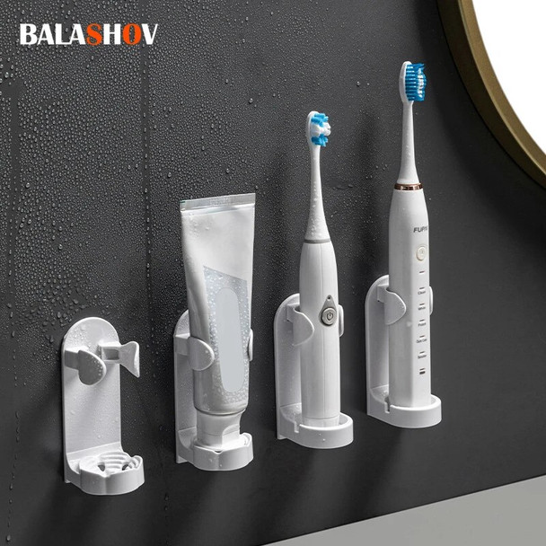 Creative Space Saving Rack Organizer Electric Wall-Mounted Holder Traceless Plastic Toothbrush Holder Home Bathroom Accessories