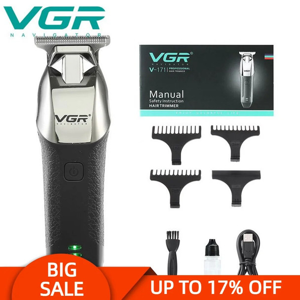 VGR V-171 Hair Clipper Electric Salon Professional Home Appliance USB Personal Care Haircut Trimmer For Men Barber VGR 171