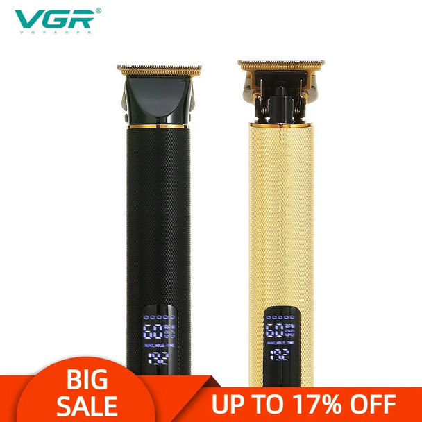 VGR V266 Hair Clipper Home Appliance Professional Personal Care USB Trimmer Barber LCD Electric T9 Rechargeable Metal VGR 266