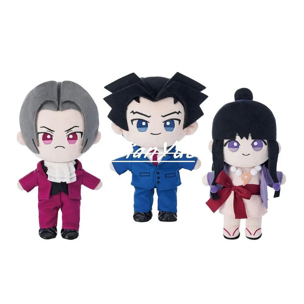 Anime Ace Attorney Phoenix Wright Miles Edgeworth Stuffed doll Xmas Soft doll for children's Birthday gift 25cm