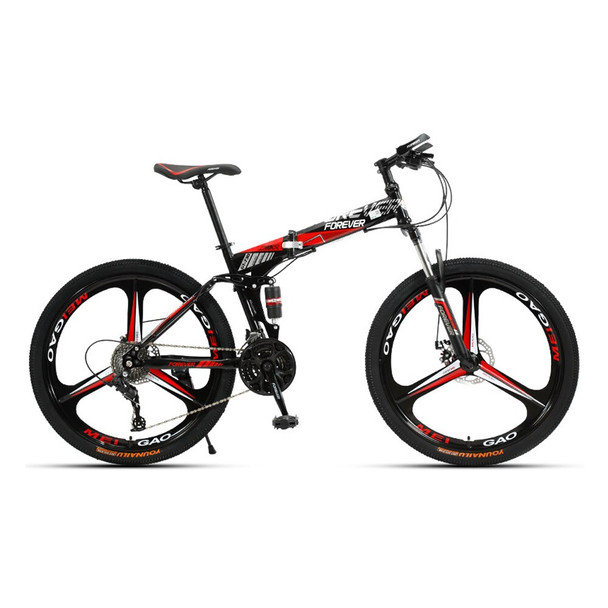 Mountain Bike Road Bike Fold Bicycle 24 Inch Dual Shock Absorption