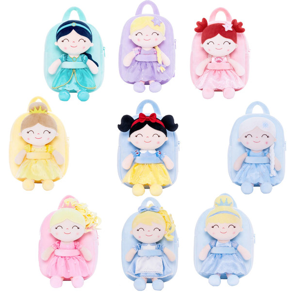 Gloveleya Plush Toys Soft Rag Doll Toy Girl Backpack For Kids Manor Princess Backpack