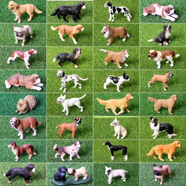 Simulation Retriever,collie,Bull Terrier,Boxer,St Bernard Dog Animal Model figures figurines home decor Gift For Kids Toddlers