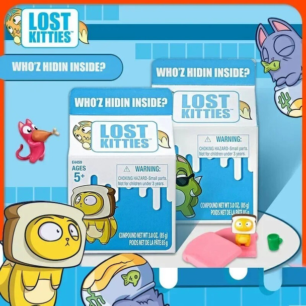 Hasbro Lost Kitties Mistery Bag Play-doh Doll Action Figures Cute Cat Blind Box Toy Rare Glitter Collect Model Supurise Gift Toy