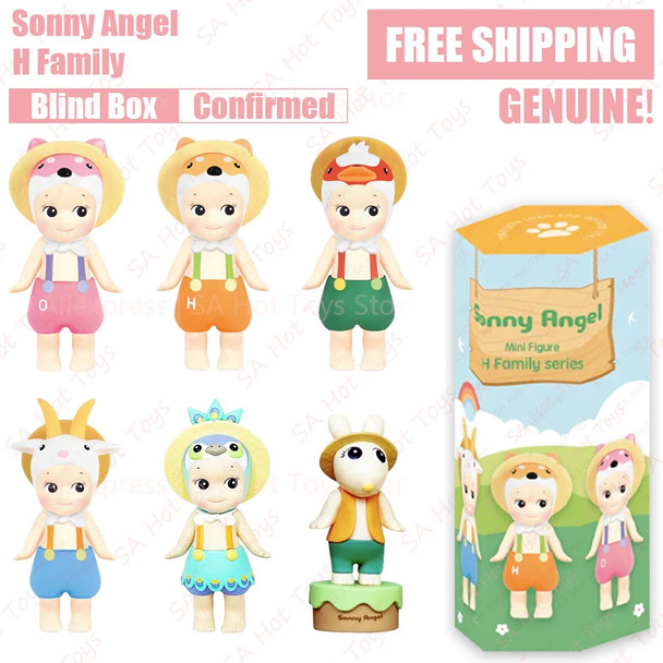 Sonny Angel H Family Blind Box Confirmed style Genuine telephone Screen Decoration Birthday Gift Mysterious Surprise Cute Doll
