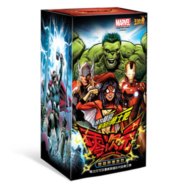 Original Zero TCG Cards Box Marvel Game Collection Card Hero Battle Animation Derivatives Classic Toys for Boys Birthday Gifts