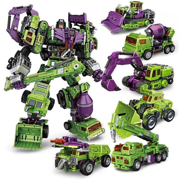 NBK Transformation Devastator GT G1 Combiners 6in1 Toy Combiner Car Robot Action Figure Model ABS 42cm Engineering Vehicle Model