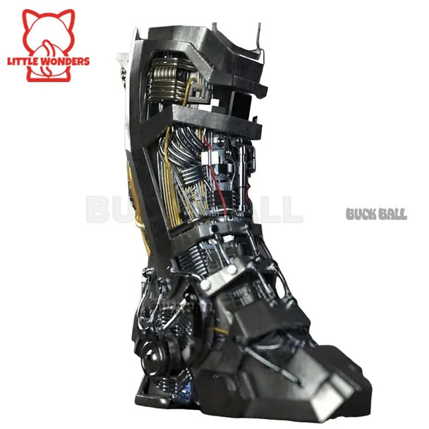 32cm Iron Man Flame Launcher Reactor Figure Iron Man Leg Inner Structure Figurine With Led Marvel Mechanical Luminous Ornament