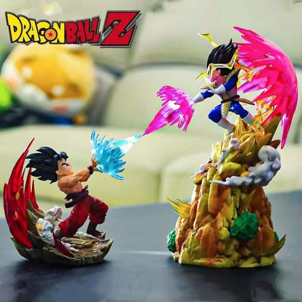 25cm Dragon Ball Z Figures Son Goku Vs Vegeta Figures Kaiouken Kakarotto Anime Figures Figurine Statue Model Doll Toys Gifts