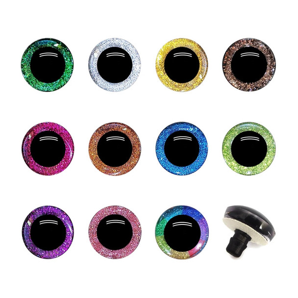 3D glitter eyes safety Puppet Toy Plush Toy Color Doll Eyes for amigurumi crochet stuffed animal free shipping 12mm/16mm/18mm