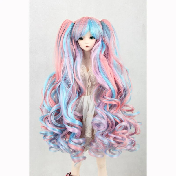 [wamami] 97# Colorful Long Wavy Wig & Clips For 1/4 MSD 1/3 SD AOD DZ BJD Dollfie