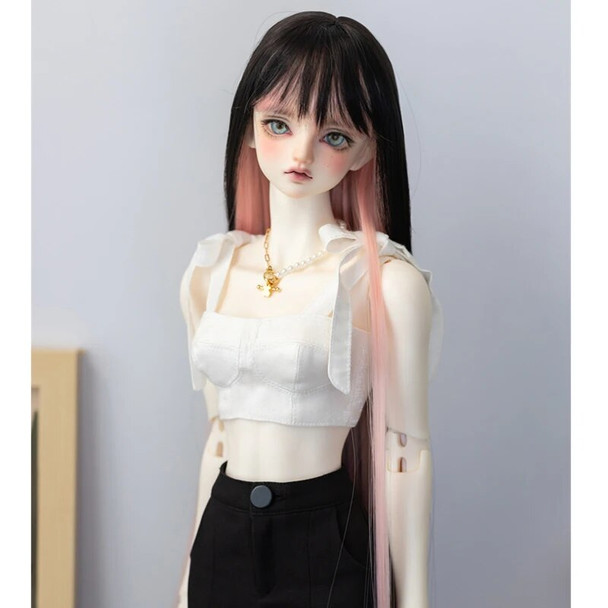 1/3 1/4 1/6 1/8 Long Straight Style Hair High Temperature Wire BJD Doll Wig YOSD MSD SD Two Colors Accessories