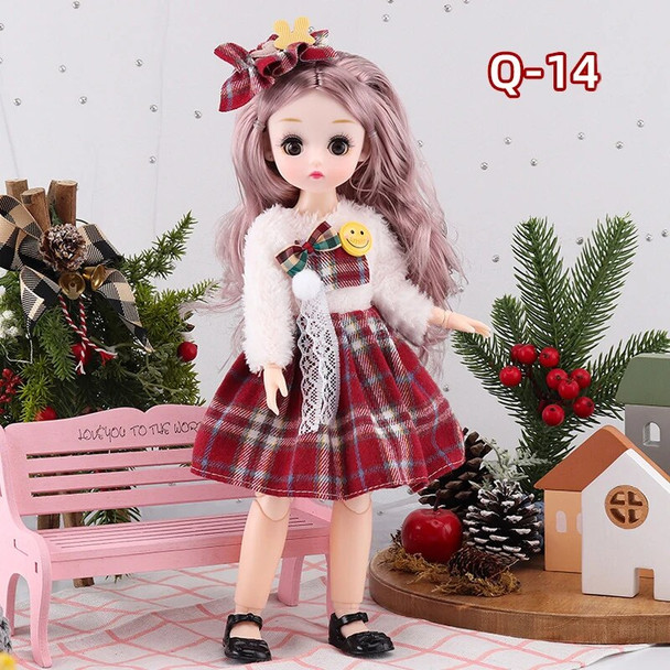 BJD Doll 23 Multiple Removable Joints 30cm 1/6 3D Eyes Fashion Princess Doll Girl Dress Up Birthday Gift DIY Toy Reborn Kawaii