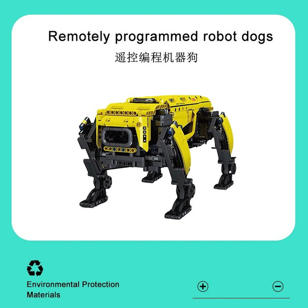 MOULD KING 15066 Electric Remote Control Programming Robot Dog Puzzle Building Block For Kids Toys Educational Programmable Gift