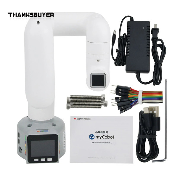 Thanksbuyer Mycobot 6 Axis Robot Arm Desktop Robotic Arm Programmable Mechanical Arm Load 250G With Two Screens