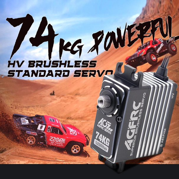 AGFRC A81FHM 74KG Super Torque HV 4-Poles Brushless Motor Programmable Digital Servo For 1/8 RC Car Truck Airplane Buggy Boat