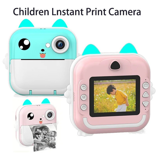 Kids Camera Instant Print Photo Mini Digital Video Camera for Kids Print Thermal Paper 32G TF Card Educational Toys Gift Q5