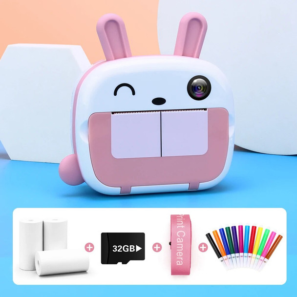 Children Camera 1080P Hd Wifi Camera Kids Instant Camcorder Printing Toys Camera with Sticker for Video Girl Boy Birthday Gifts