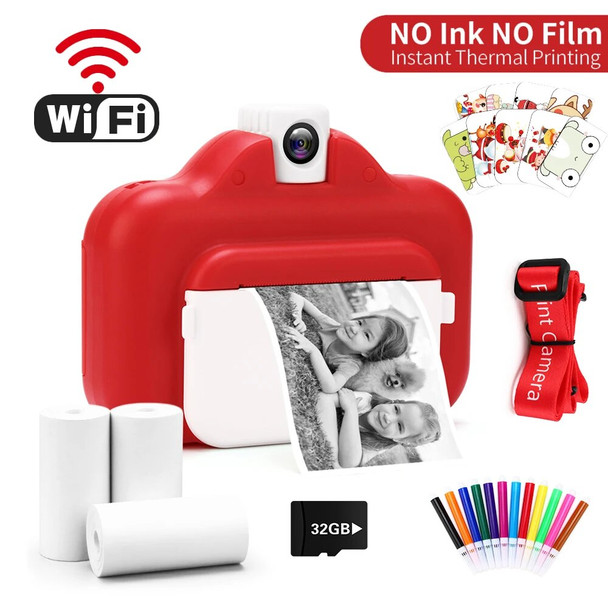 WIFI Kids Instant Printing Camera Toys for Girls Boys Gift 1080P Video Child Digital Camera with Print Instant Camera Toy