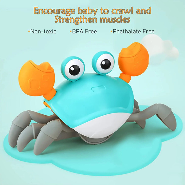 1Pc Escape Crab Auto-sensing Function Children Crawling Avoiding Obstacles Electronic Pet With Music