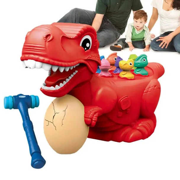 Hammering Pounding Toy Dinosaur Shape Motor Skill Toy With Sound & Light Random Hammer Color Battery Powered Breakthrough Game