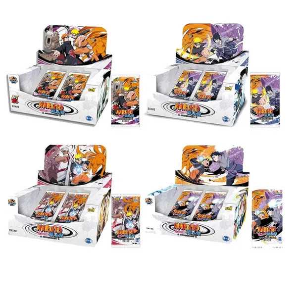 12BOX Naruto Collection Cards Wholesale Full Set Tire4 Booster Box Kayou Sasuke Uchiha war box Playing Game Gift