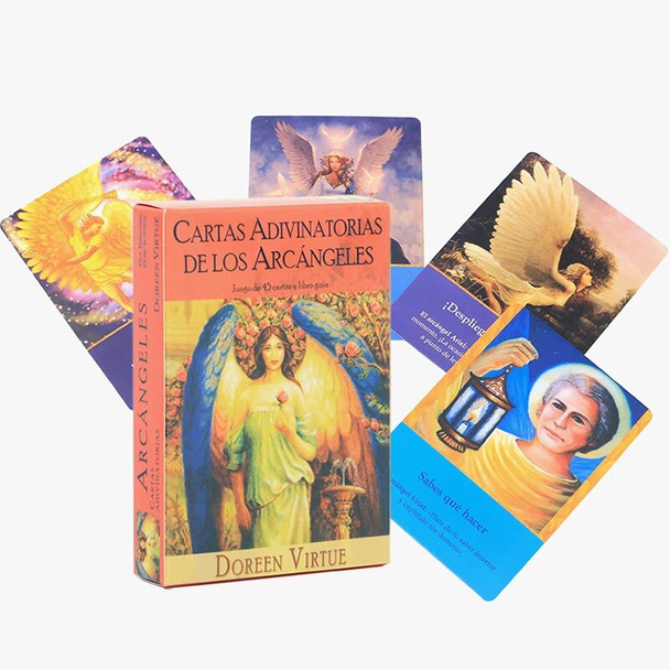 Spanish Tarot Cards ángel Tarot Cards Los Arcangeles Tarot Deck Oracle Game Party Table Board Game Card Fortune-telling