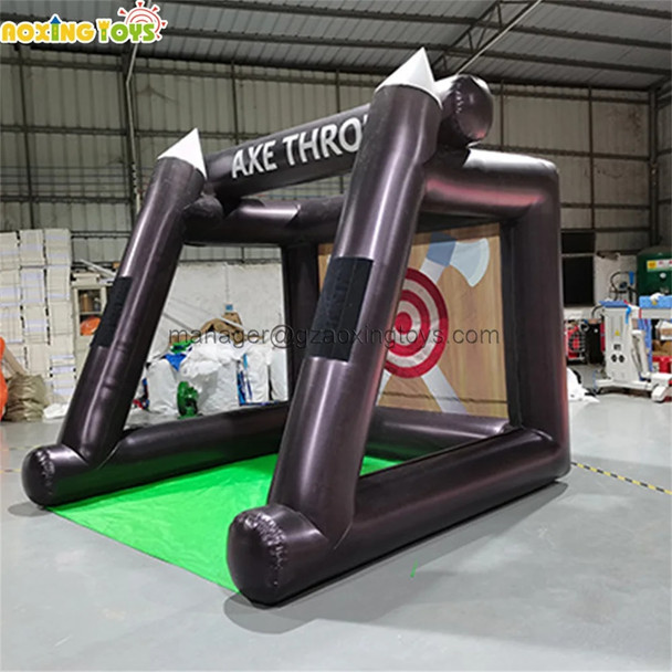 10X10FT Outdoor Giant Carnival Sport Games Inflatable Axe Throwing Game With Blower For Advertising Party Event