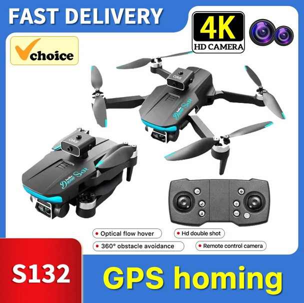 S132 Mini Drone Dual Camera HD Brushless GPS Automatic Homing Remote Control Helicopter Professional Quadcopter Drone Toy