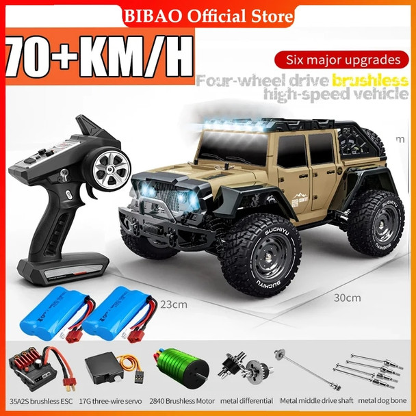 ZWN 1:16 4x4 Off Road Rc Car 4WD Brushless Remote Control Truck 70KM/H or 50km/h High Speed Drift Cars Vs Wltoys 124016 Toys
