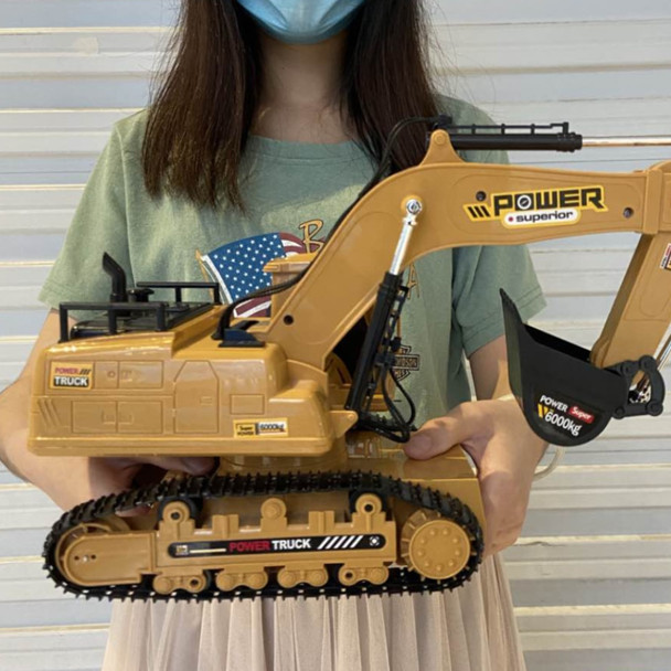 1/18 RC Excavator Control remote Car 2.4G Radio Controlled Car Tractor Model Engineering Building Construction Toys for Kid Gift