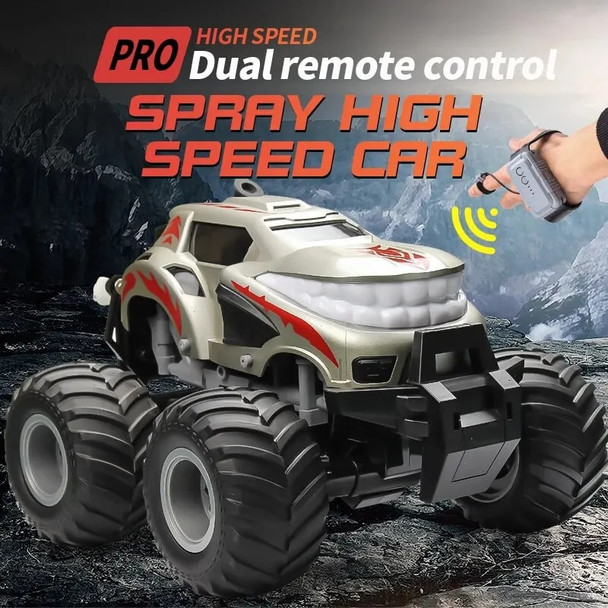 Remote Control Car Off-road Climbing Car Light Spray High Speed Toy Standing Spin Stunt CarThe Best Gift For Child