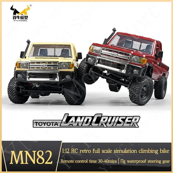 Mn82 1:12 Full Scale Pick Up Truck 2.4g 4wd Off-road Crawler Rc Car Controllable Headlights Remote Control Model Boy Toy Gift