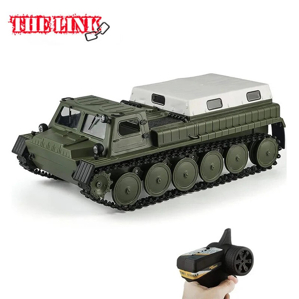 THE LINK RC Crawler Vehicle 1/16 E-1 Remote Control Military Truck Transport Vehicle Car Toy W/LED 2.4GHz radio control Tank wpl